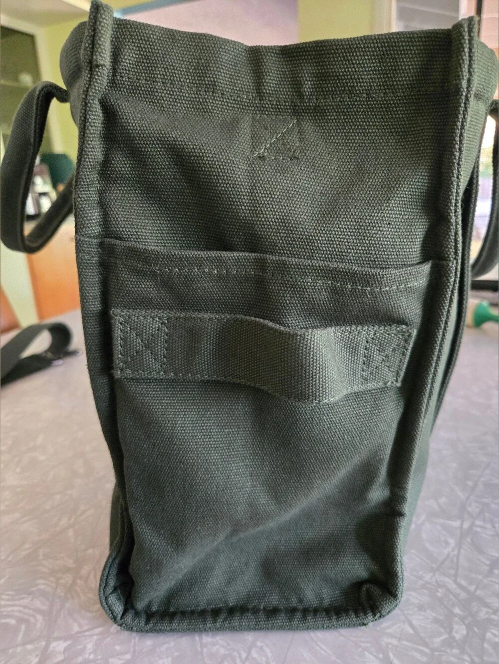 PopFlex Sloane Tote - Jungle Green/Floral Interior - EUC